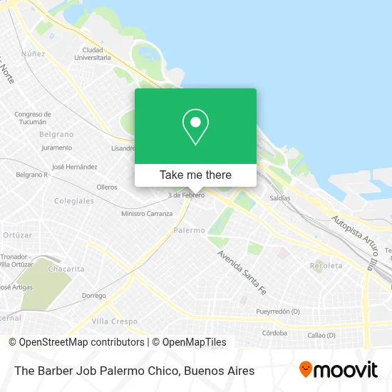 The Barber Job Palermo Chico map