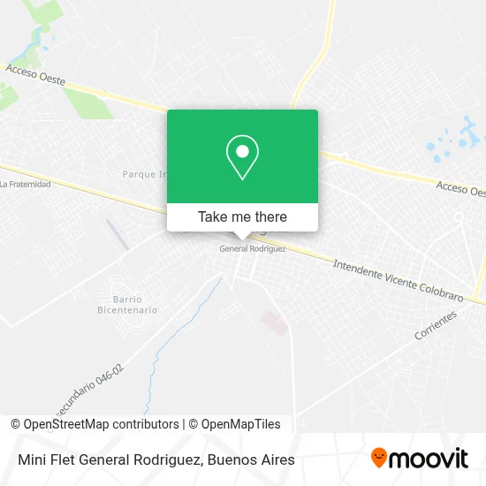 Mini Flet General Rodriguez map