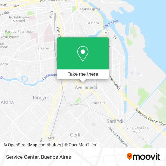 Service Center map