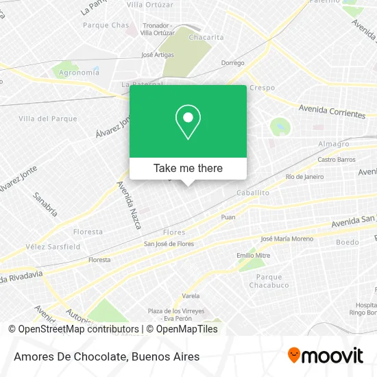 Amores De Chocolate map