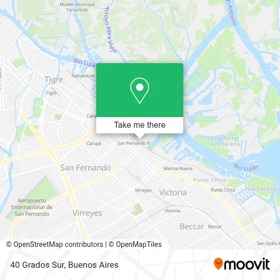 40 Grados Sur map