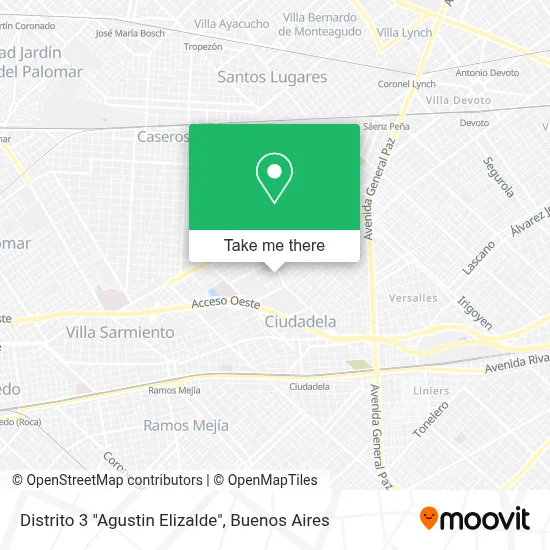 Distrito 3 "Agustin Elizalde" map
