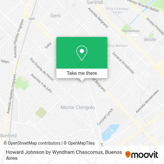Howard Johnson by Wyndham Chascomus map