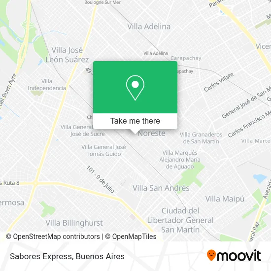 Sabores Express map