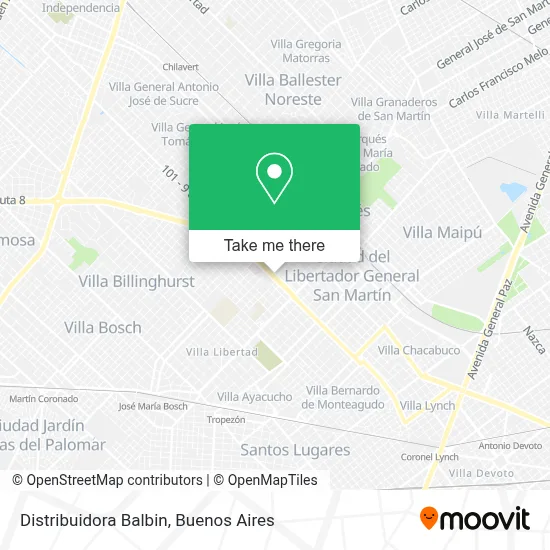 Distribuidora Balbin map
