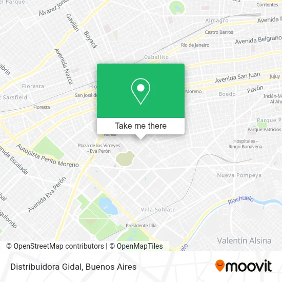 Distribuidora Gidal map