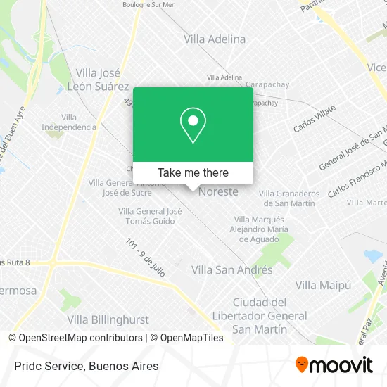 Pridc Service map