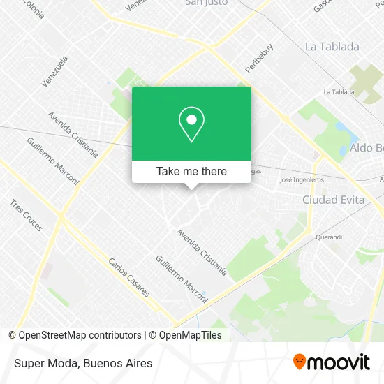 Super Moda map