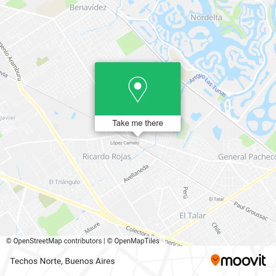 Techos Norte map