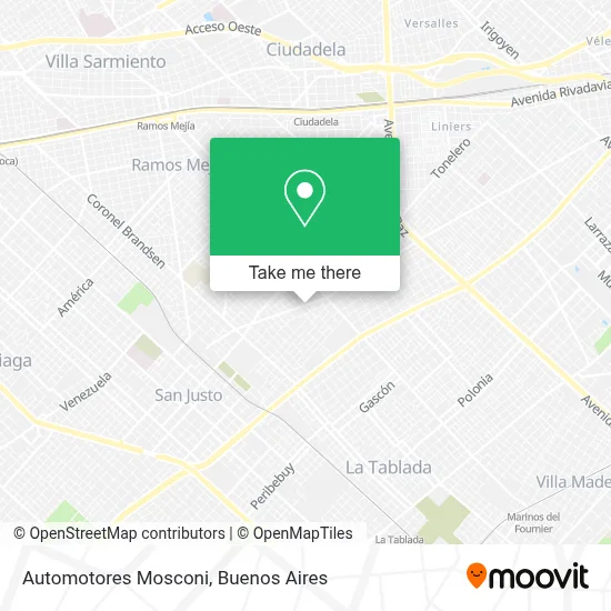 Automotores Mosconi map