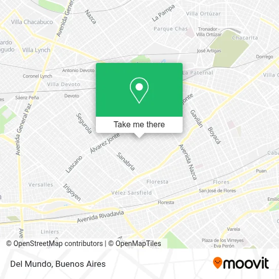 Del Mundo map