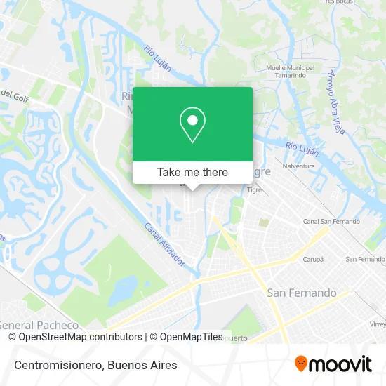 Centromisionero map