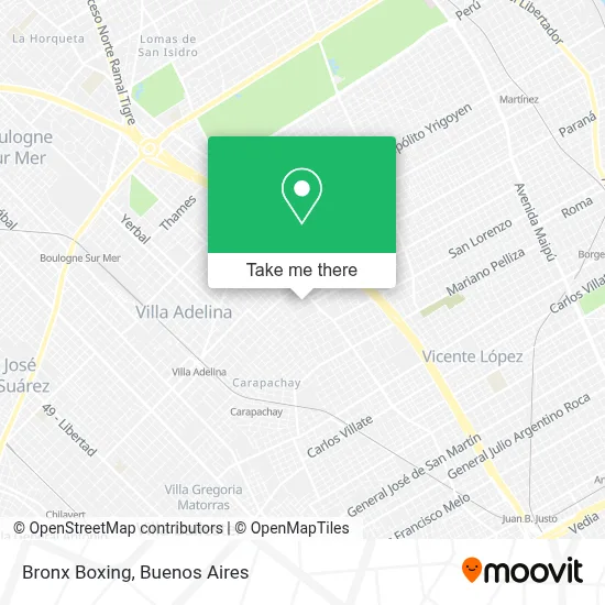 Bronx Boxing map