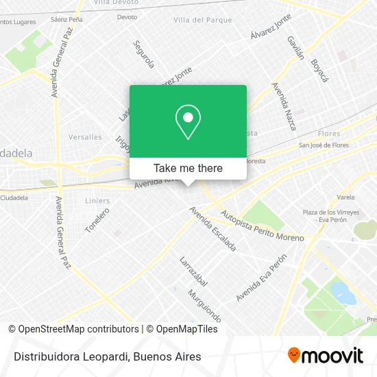 Distribuidora Leopardi map