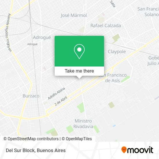 Del Sur Block map