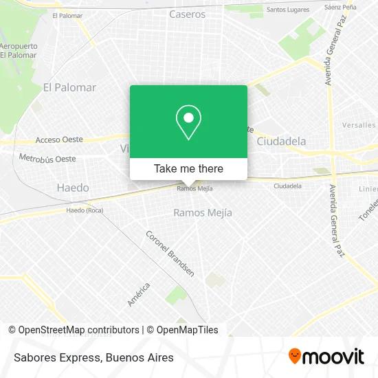 Sabores Express map