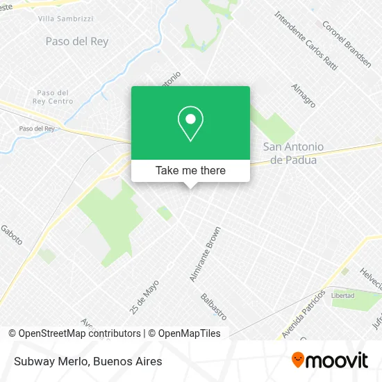 Subway Merlo map