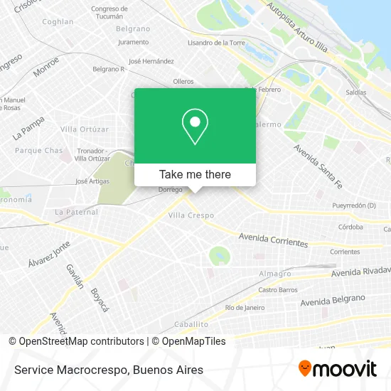 Service Macrocrespo map
