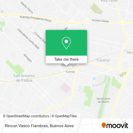 Rincon Vasco Fiambres map