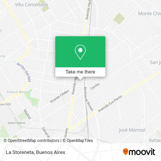 La Storeneta map