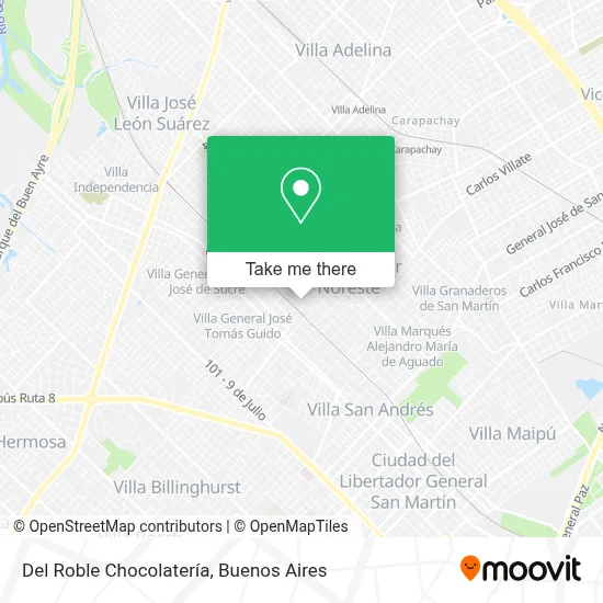 Del Roble Chocolatería map