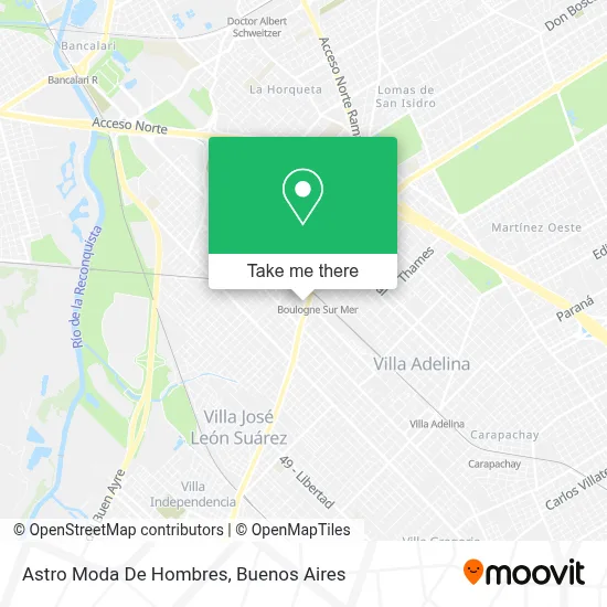 Astro Moda De Hombres map