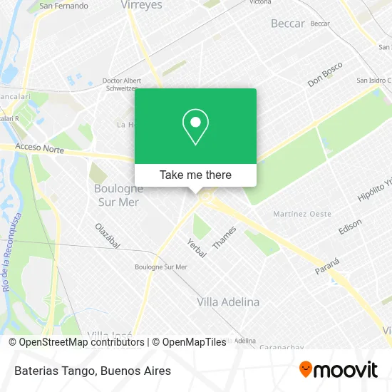 Baterias Tango map