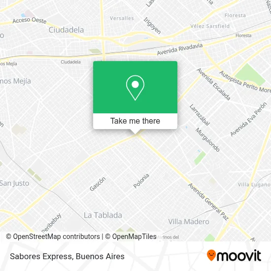 Sabores Express map
