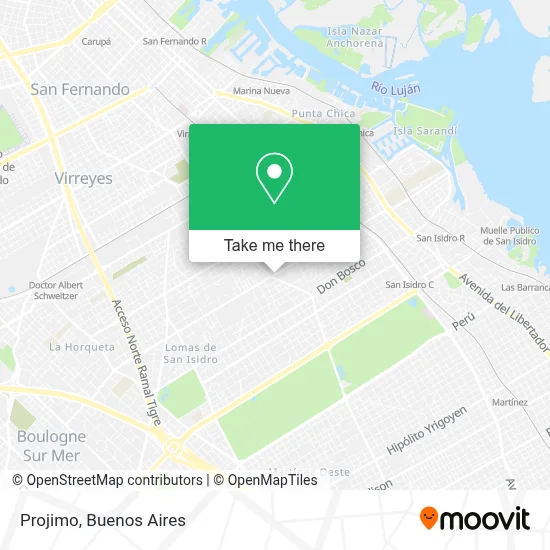 Projimo map