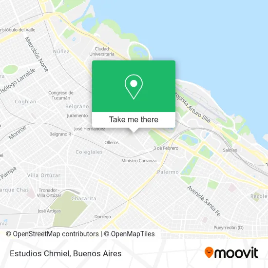 Estudios Chmiel map