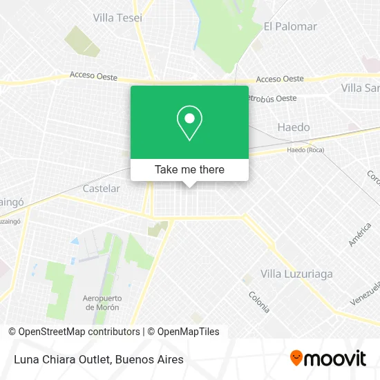 Luna Chiara Outlet map