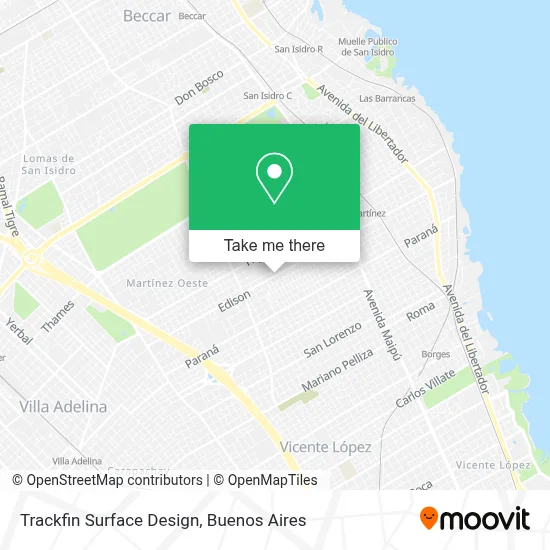 Trackfin Surface Design map