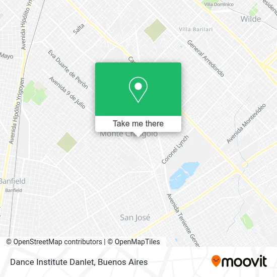 Dance Institute Danlet map