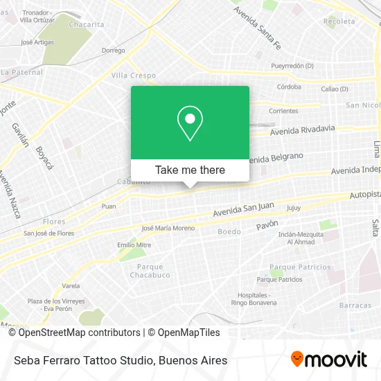 Seba Ferraro Tattoo Studio map