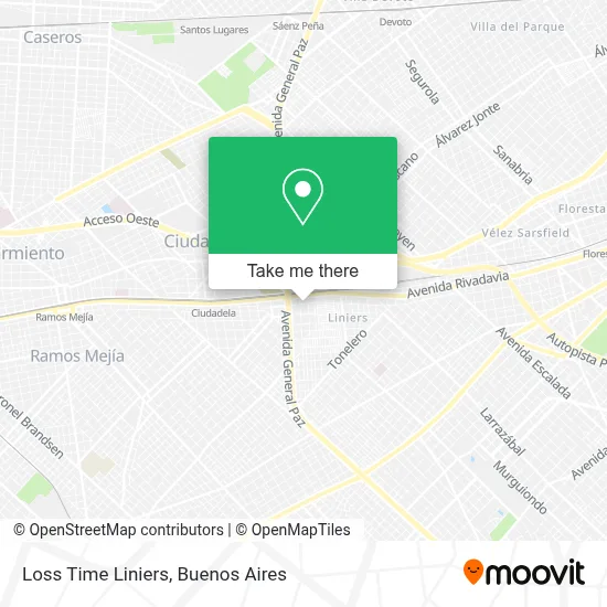Loss Time Liniers map