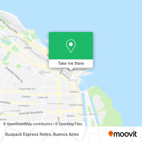 Buspack Express Retiro map