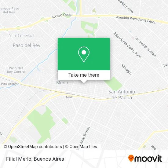Filial Merlo map