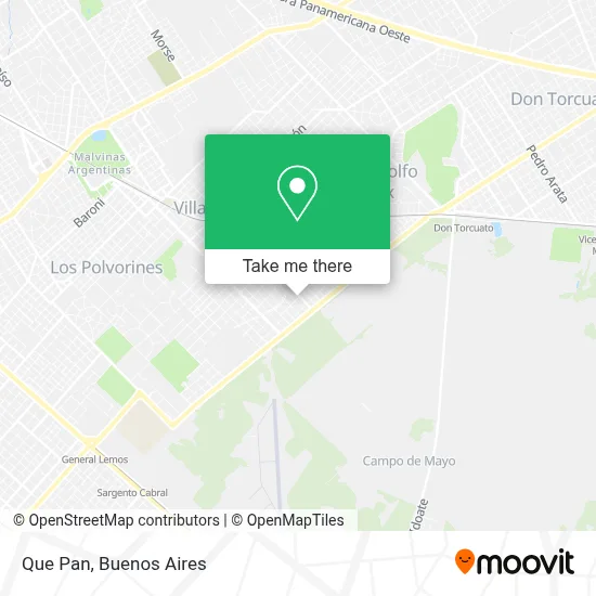Que Pan map