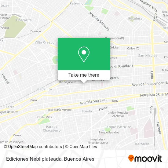 Ediciones Nebliplateada map
