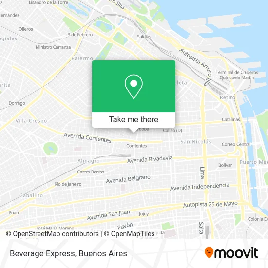 Beverage Express map