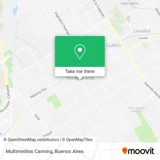 Multimedios Canning map