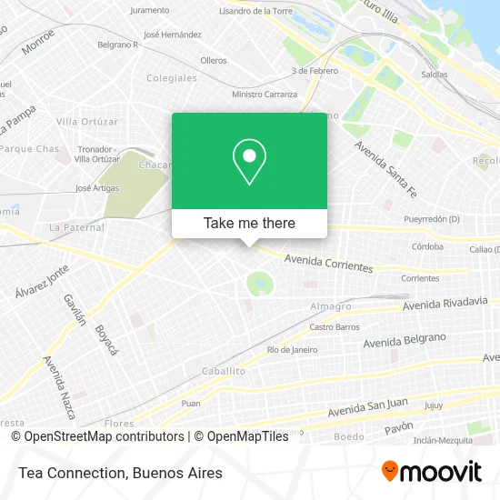 Tea Connection map