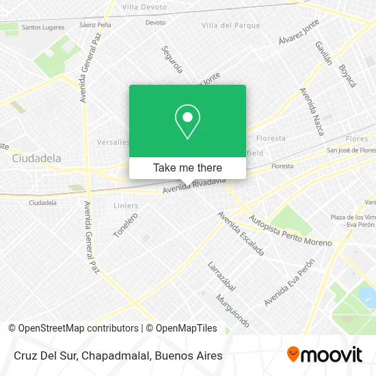 Cruz Del Sur, Chapadmalal map