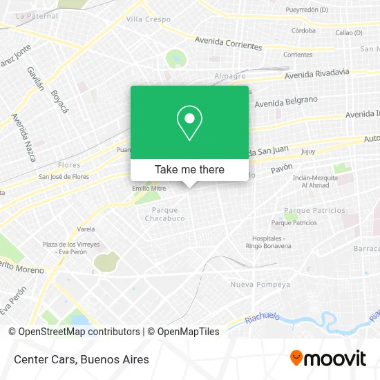 Center Cars map