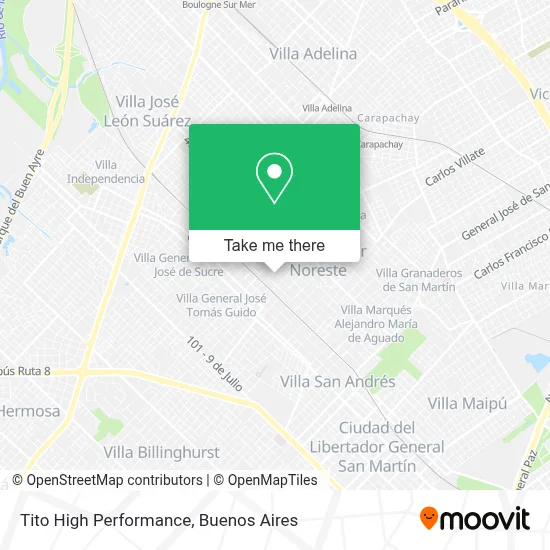 Tito High Performance map