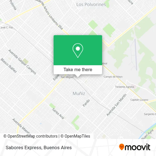 Sabores Express map
