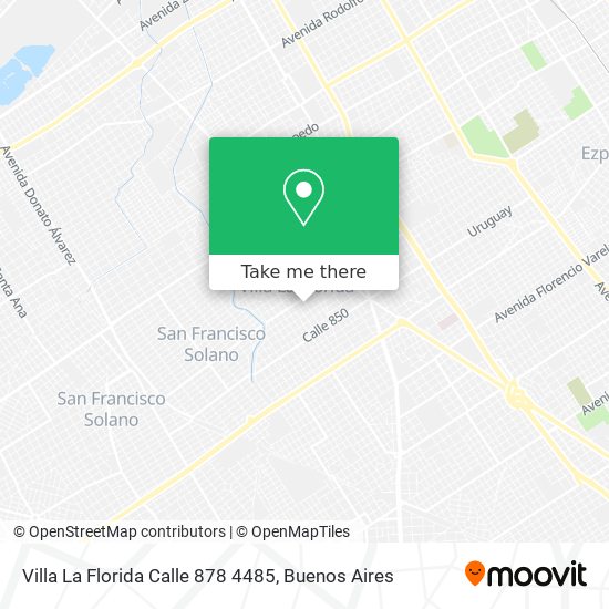 Villa La Florida Calle 878 4485 map