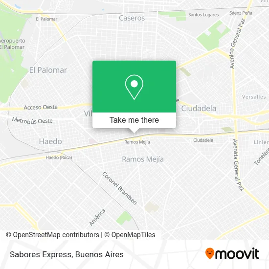 Sabores Express map