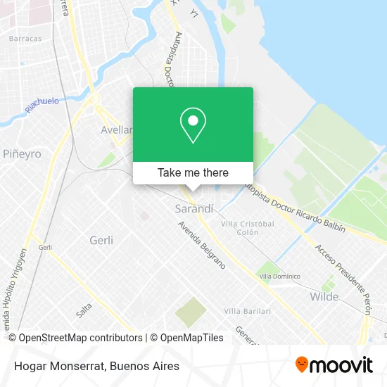 Hogar Monserrat map
