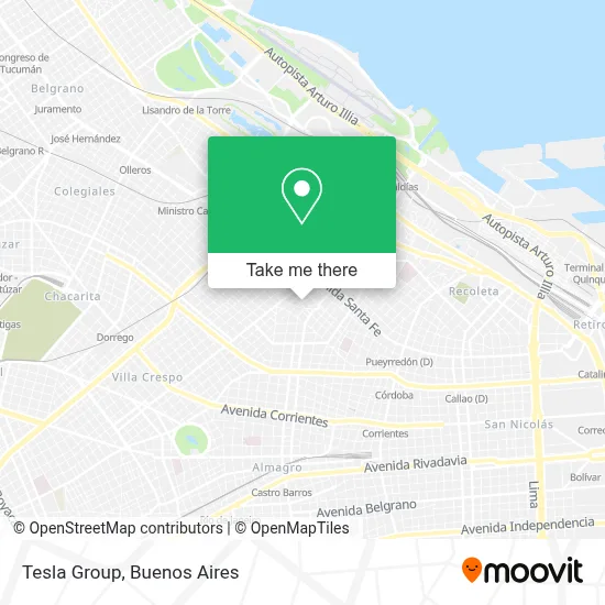 Tesla Group map